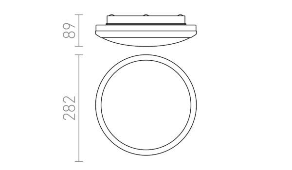 BALLA stropna krom 230V LED 24W IP44 3000K