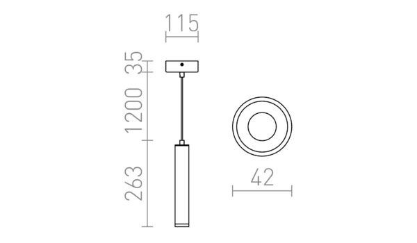 COZY viseća mat nikl 230V LED 4W 3000K