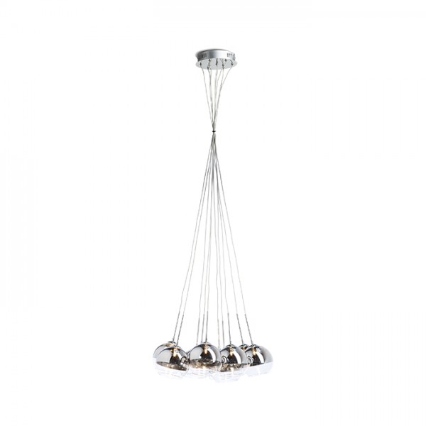 ASTRAL viseća kromirano staklo/prozirno staklo 230V/12V G4 10x20W