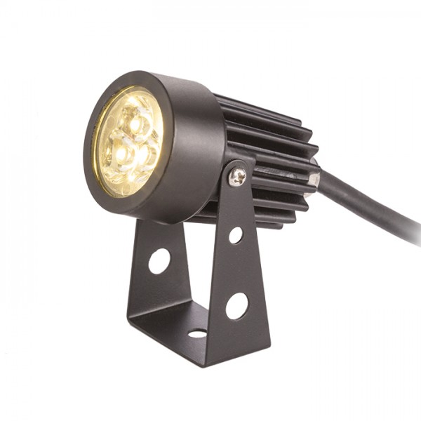 GUN sa šiljcima crna 230V LED 3x1W 30° IP65 3000K