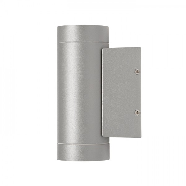 MIZZI II srebrno siva 230V LED GU10 2x8W IP54