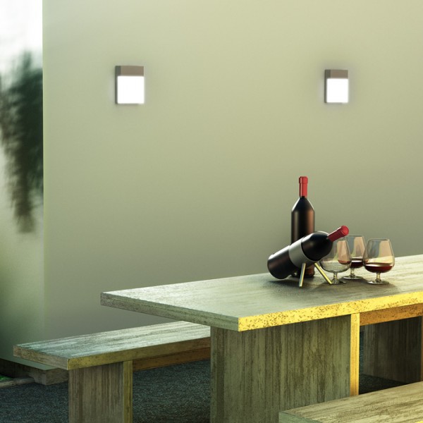 VERIA zidna srebrno siva 230V LED 6W 116° IP54 3000K