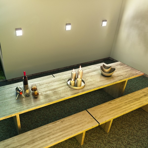 VERIA zidna srebrno siva 230V LED 6W 116° IP54 3000K