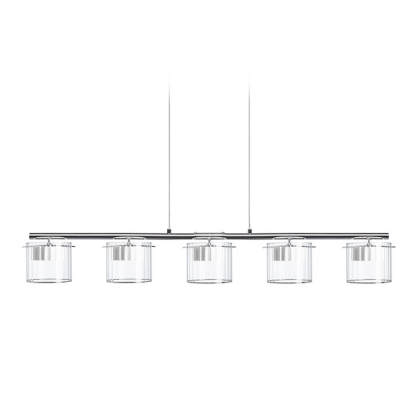 ESTRA V viseća bijela prozirno staklo 230V LED 5x5W 3000K