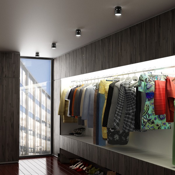 PIXIE stropna crna krom 230V LED GX53 7W