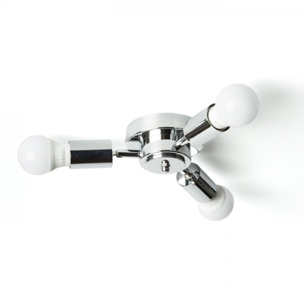 POSTE stropna osnova krom 230V LED E27 3x15W