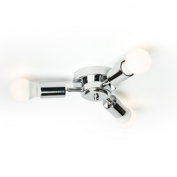 POSTE stropna osnova krom 230V LED E27 3x15W