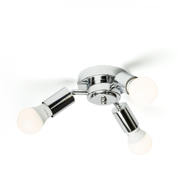 POSTE stropna osnova krom 230V LED E27 3x15W