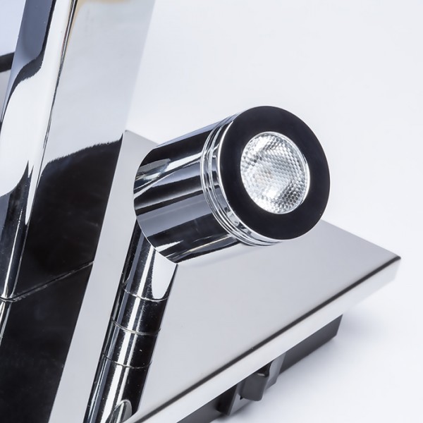 PLAZA zidna s LED bijela krom 230V LED E27 LED 15+3W 3000K