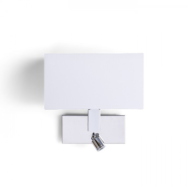 PLAZA zidna s LED bijela krom 230V LED E27 LED 15+3W 3000K