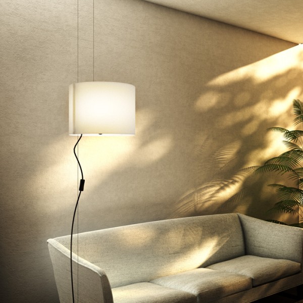 BROADWAY viseća na povlačenje bijela krom 230V LED E27 15W