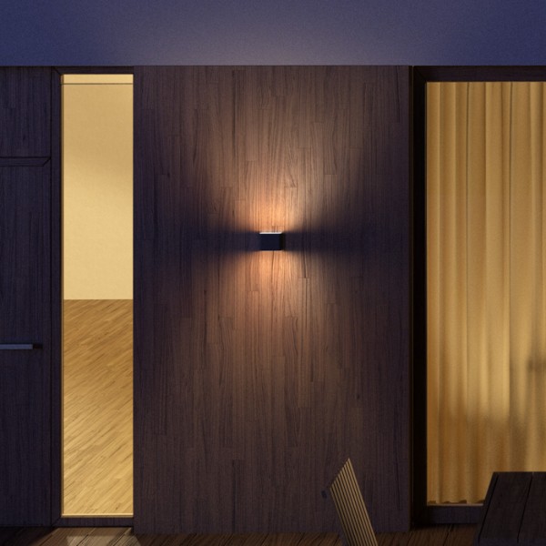 CHOIX 114 zidna antracit 230V LED 2x3W IP54 3000K