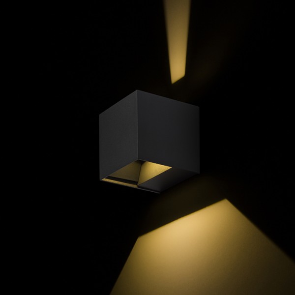 CARRE zidna antracit 230V LED 2x3W IP54 3000K