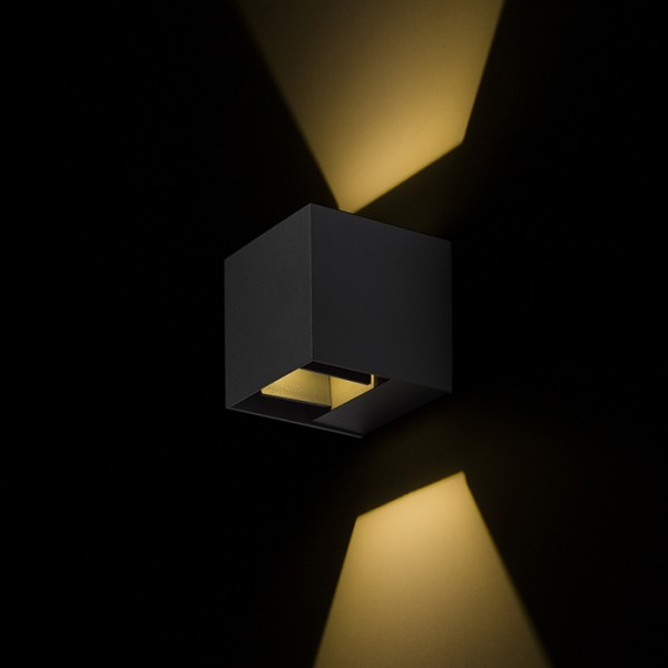 CARRE zidna antracit 230V LED 2x3W IP54 3000K