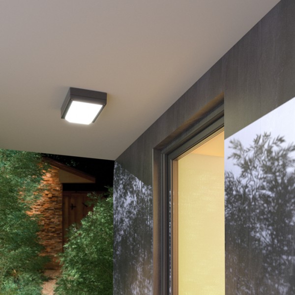 DELTA RC zidna antracit 230V E27 18W IP54