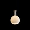 PULIRE RD viseća opalno staklo/drvo/krom 230V LED E14 6W