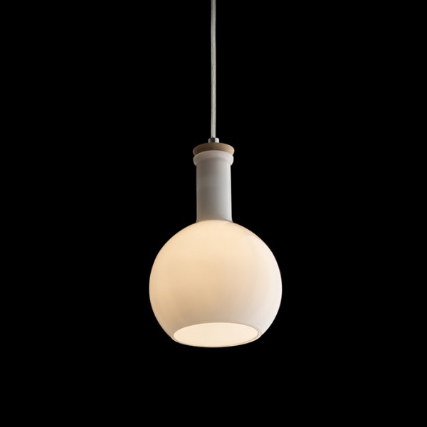 PULIRE RD viseća opalno staklo/drvo/krom 230V LED E14 6W