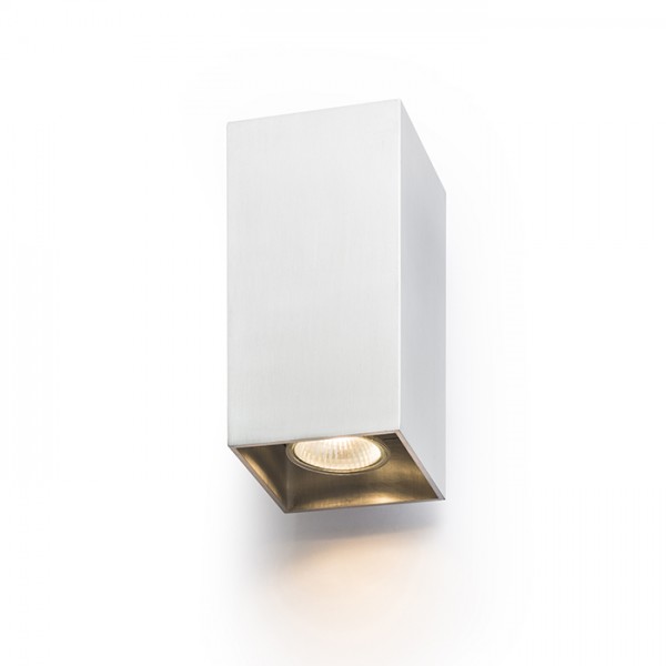 AGATE II zidna brušeni aluminij 230V LED GU10 2x7W