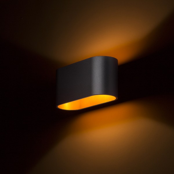 MARIO mat crna/zlatna 230V LED G9 5W