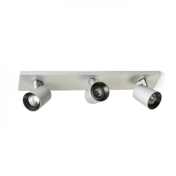 KENNY III montažna brušeni aluminij/crna 230V LED GU10 3x8W