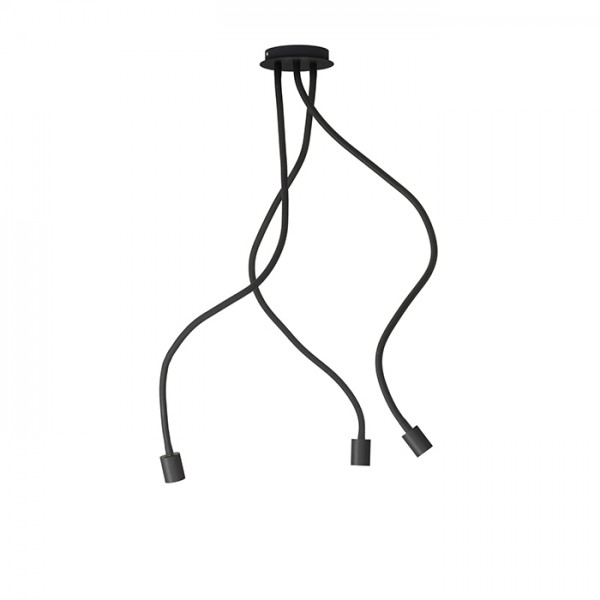 LOYD E27 III stropna crna 230V LED E27 3x15W