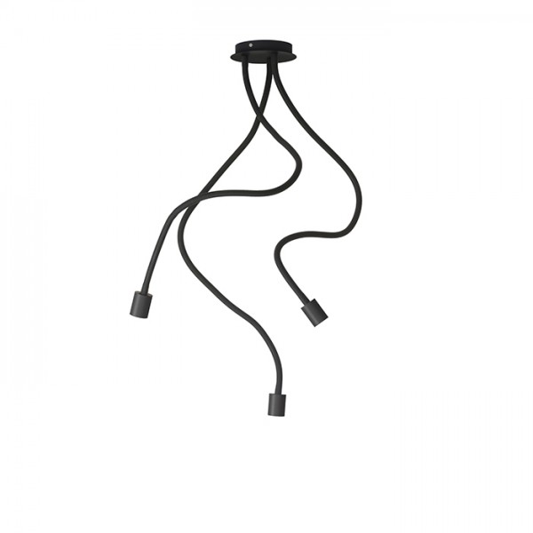 LOYD E27 III stropna crna 230V LED E27 3x15W