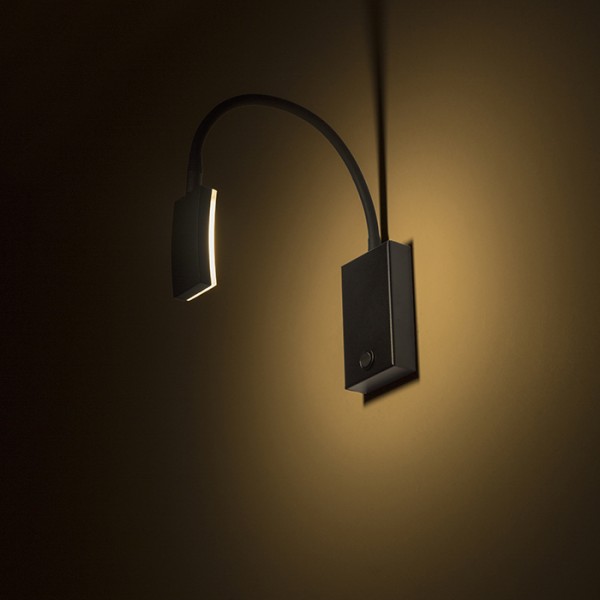 FRISCO W zidna crna 230V LED 4.2W 120° 3000K