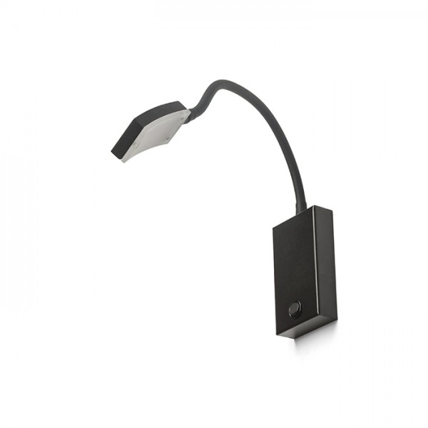 FRISCO W zidna crna 230V LED 4.2W 120° 3000K