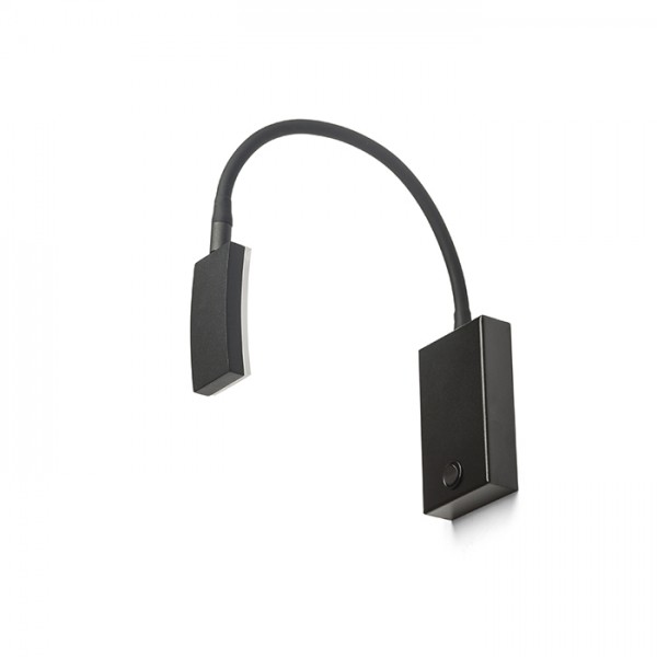 FRISCO W zidna crna 230V LED 4.2W 120° 3000K