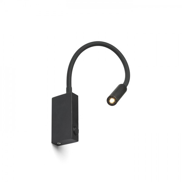 EKE zidna crna 230V LED 3W 60° 3000K