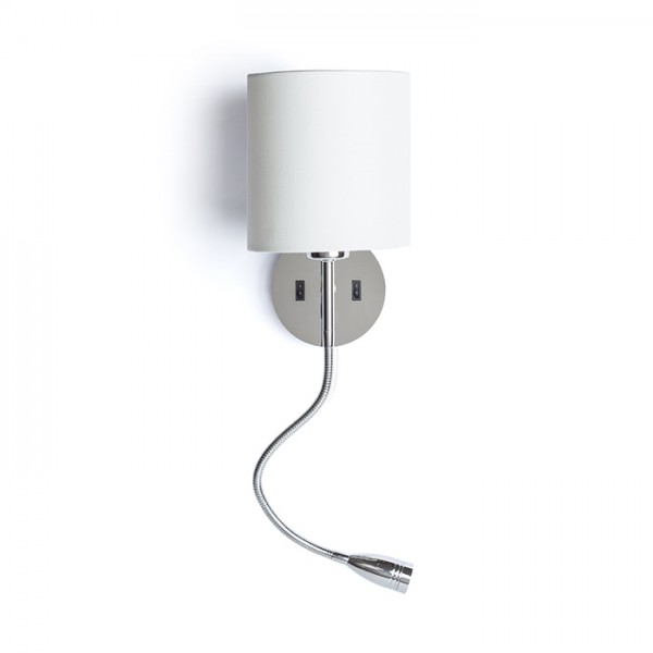 VERSINA s sjenilom bijela krom 230V LED E27 LED 15+3W 25° 3000K