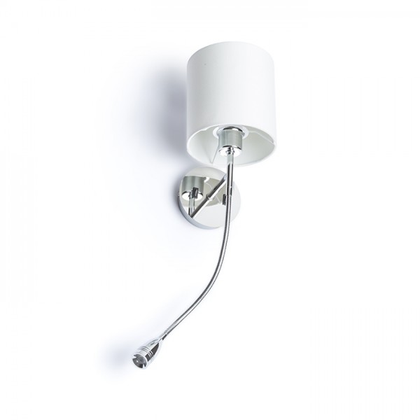 VERSINA s sjenilom bijela krom 230V LED E27 LED 15+3W 25° 3000K