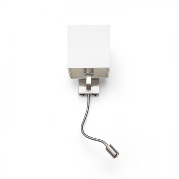 TAINA s sjenilom bijela mat nikal 230V LED E27 LED 15+3W 25° 3000K