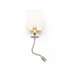 TAINA s sjenilom bijela mat nikal 230V LED E27 LED 15+3W 25° 3000K