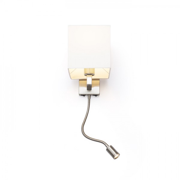 TAINA s sjenilom bijela mat nikal 230V LED E27 LED 15+3W 25° 3000K
