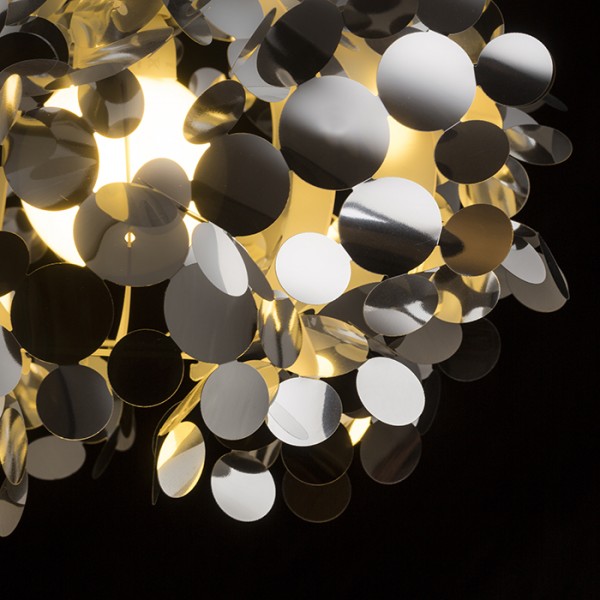 CONFETTI viseća kromirana folija 230V LED E27 15W