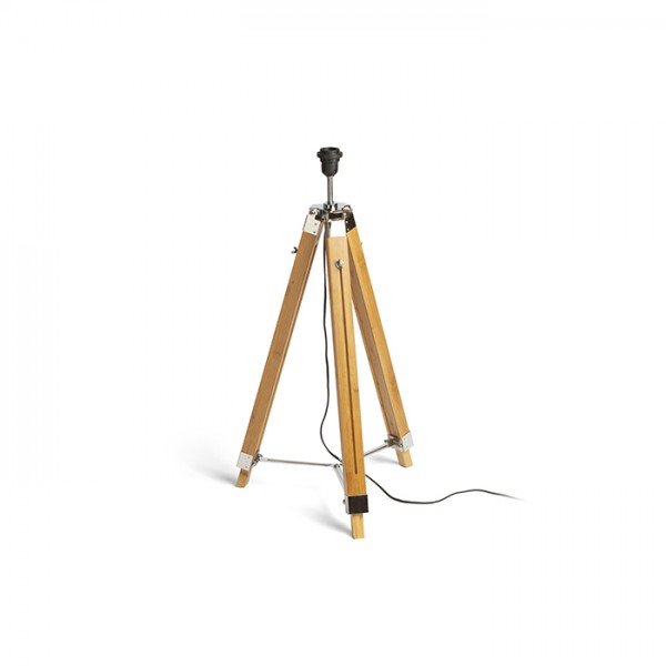 ALVIS podna baza bambus/krom 230V LED E27 15W