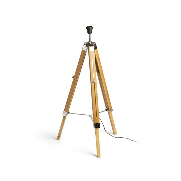 ALVIS podna baza bambus/krom 230V LED E27 15W