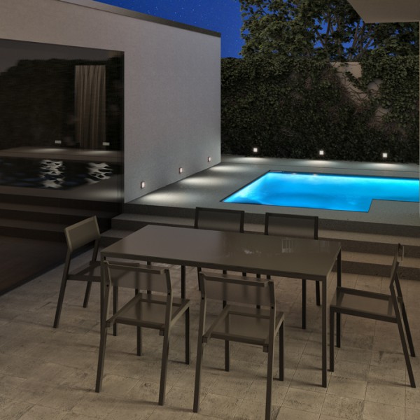 DEJAVU SQ 9 ugradna crna 230V LED 3.5W IP65 3000K