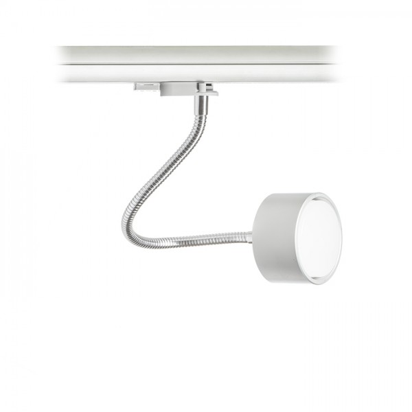 PIXIE s dugim fleksibilnim vratom za 3F stazu srebrno siva krom 230V LED GX53 7W