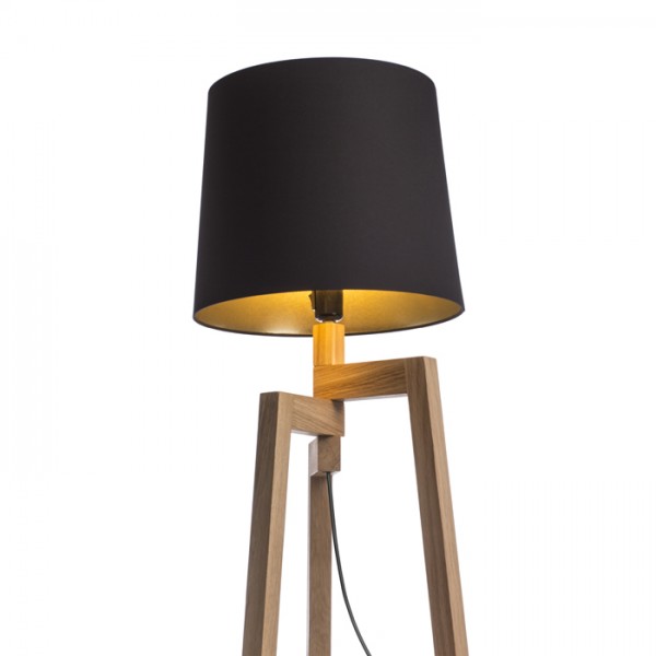 CONNY 35/30 podno sjenilo crna polycotton/zlatna folija max. 23W