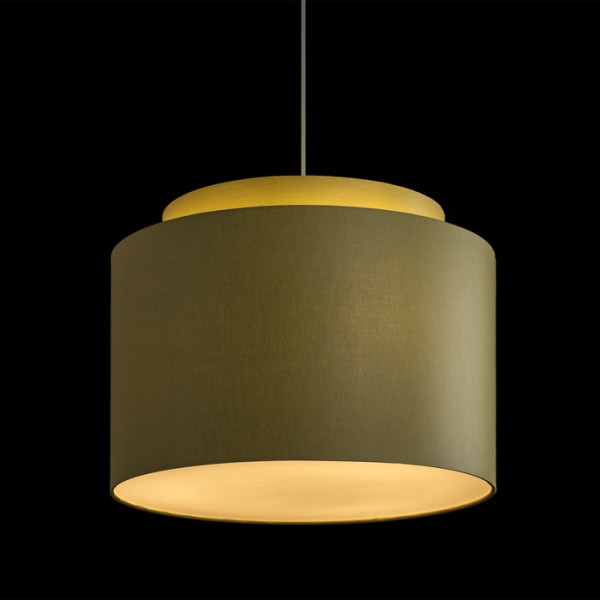 DOUBLE 40/30 sjenilo Chintz maslina/srebrna folija max. 23W