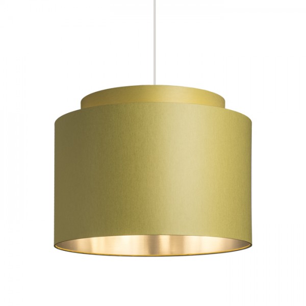 DOUBLE 40/30 sjenilo Chintz maslina/srebrna folija max. 23W