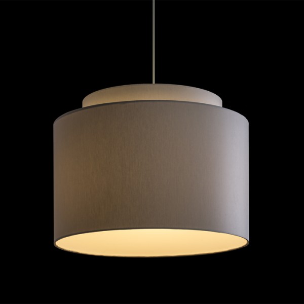 DOUBLE 40/30 sjenilo chintz svijetlosiva/bijelo pvc max. 23W