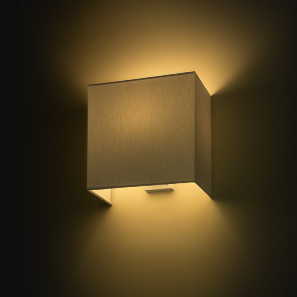 LOPE W 25/14 zidna Chintz svjetlosiva/bijelo pvc 230V LED E27 15W