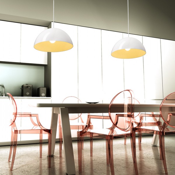 MONROE 40 viseća sjajno bijela/bijela 230V LED E27 30W