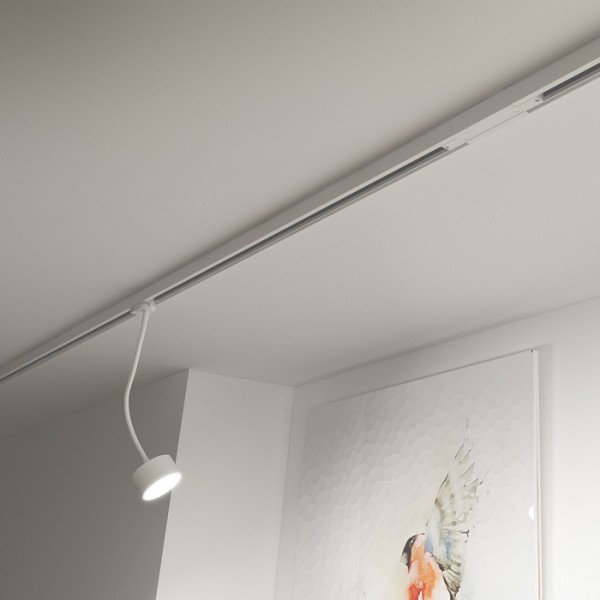 PIXIE s dugim fleksibilnim vratom za 3F stazu bijela 230V LED GX53 7W