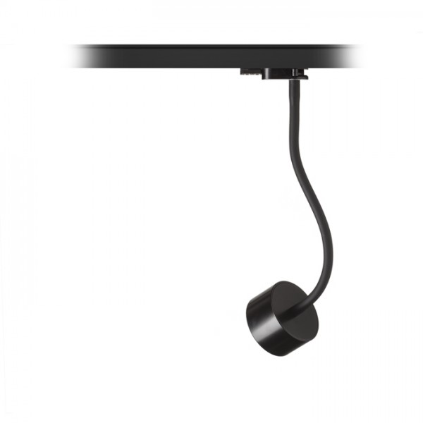 PIXIE s dugim fleksibilnim vratom za 3F stazu crna 230V LED GX53 7W