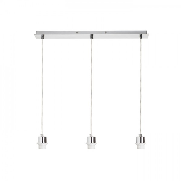 MORE 60 stropna viseća osnova krom 230V LED E27 3x15W