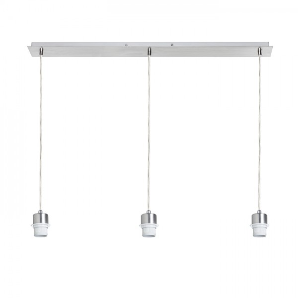 MORE 80 stropna viseća osnova krom 230V LED E27 3x15W